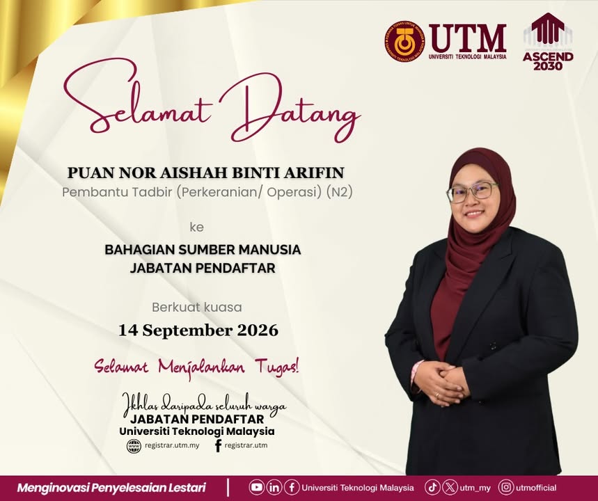 Department of the Registrar, UTM